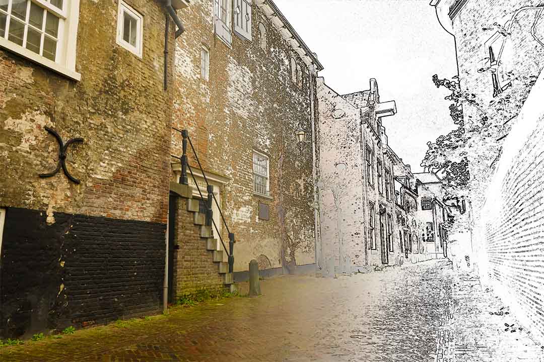 Amersfoort heeft een stadskern die is ontstaan in de middeleeuwen. En dat zie je nog steeds overal in terug. De straten en huizen hebben allemaal een eigen karakter. Voor mij persoonlijk maakt dat de binnenstad uniek. Een heerlijke stad om een dagje, met of zonder fotocamera, te bezoeken. Deze fotoschets brengt dit in beeld.